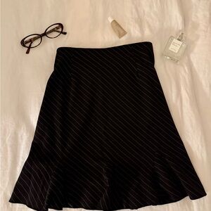 Charlotte Russe Black A-Line Knee-Length Skirt